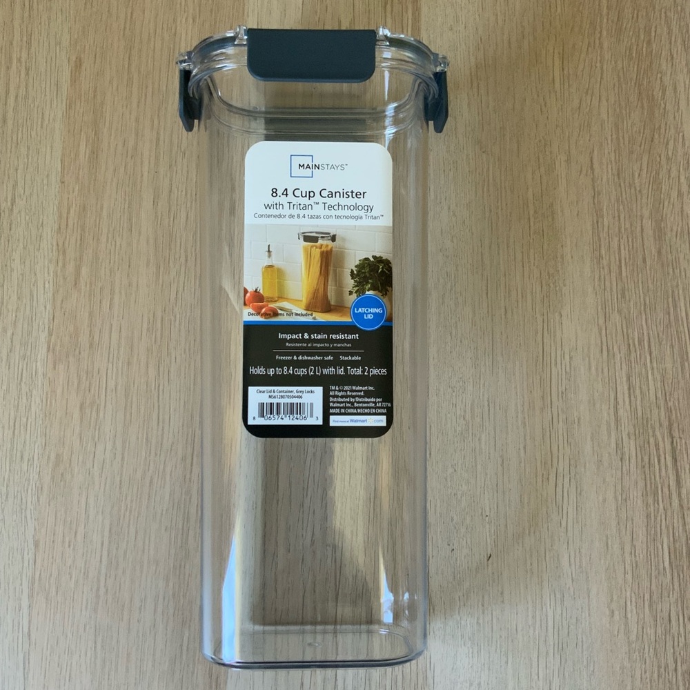 Mainstays 8.4 Cup Clear Canister